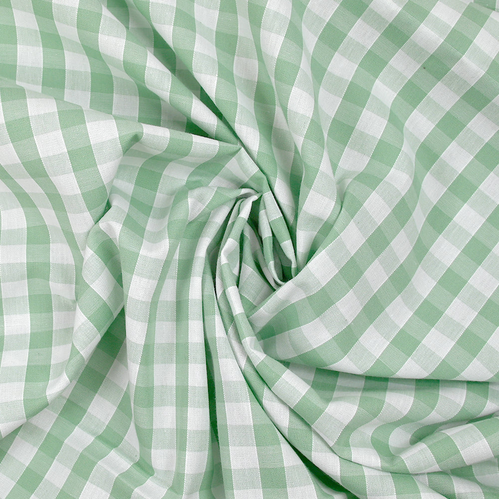 Coton Vichy 9mm vert jade - Image 2