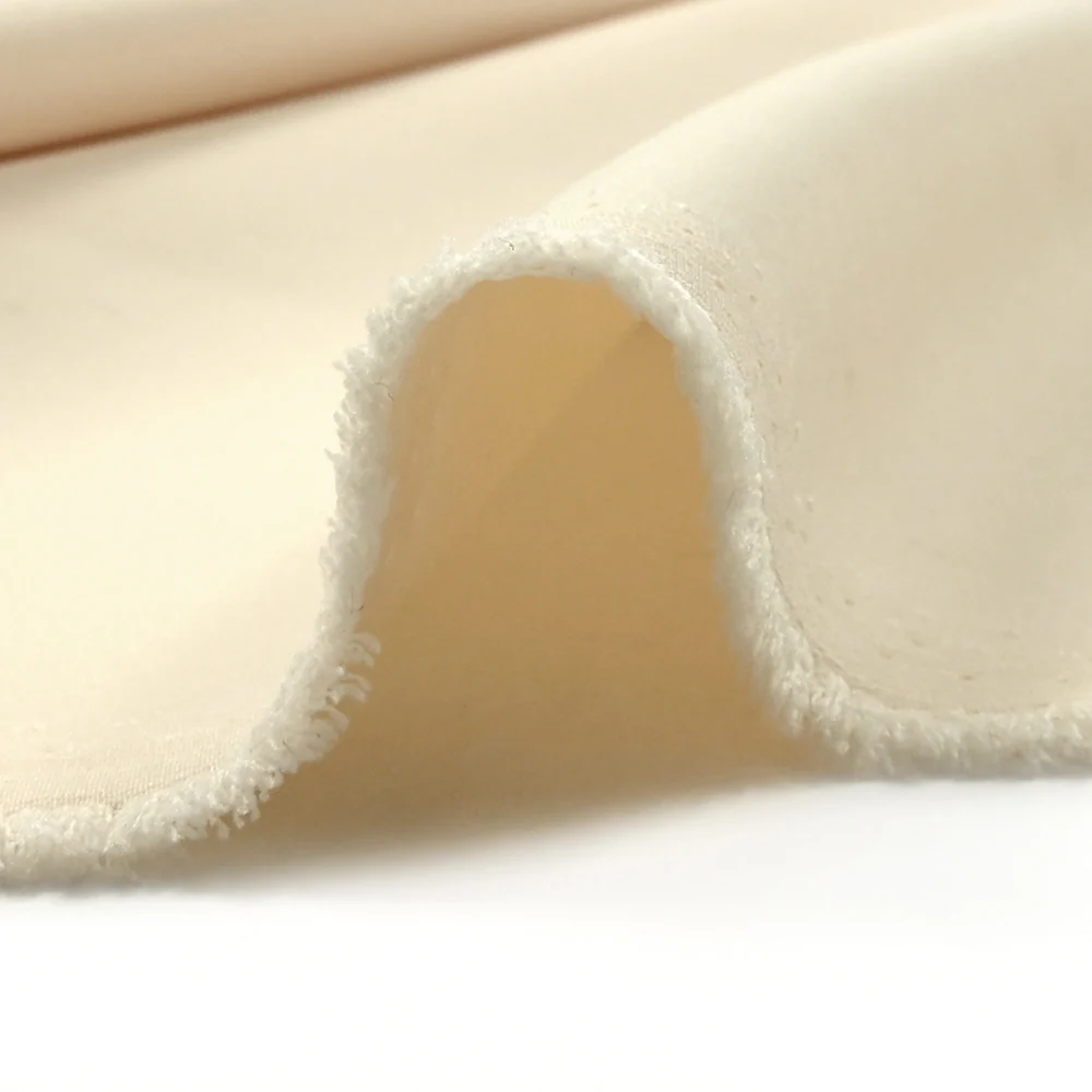 Crêpe de polyester lourd Madeleine écru - Image 5