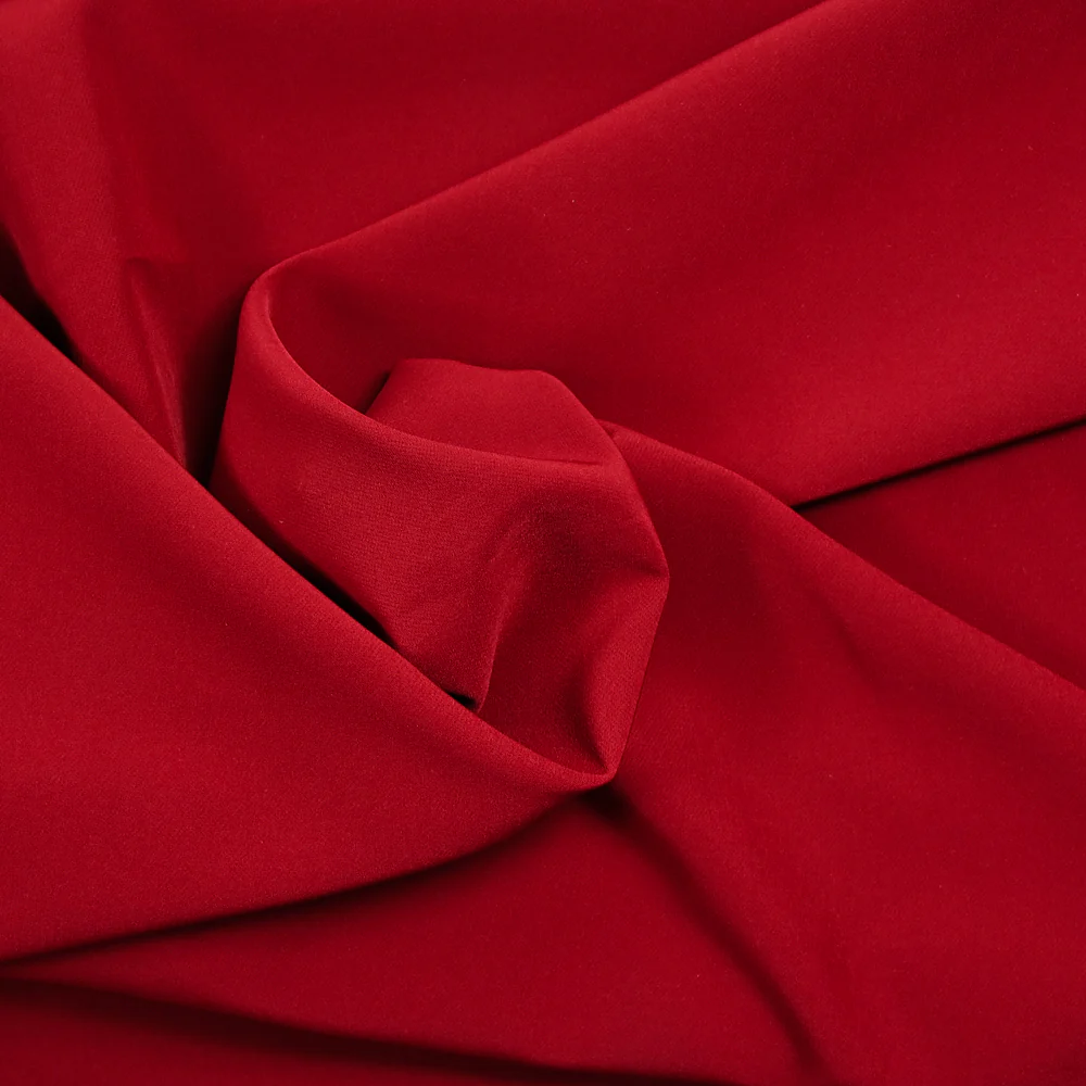 CrĂȘpe de polyester lourd Madeleine rouge - Image 2