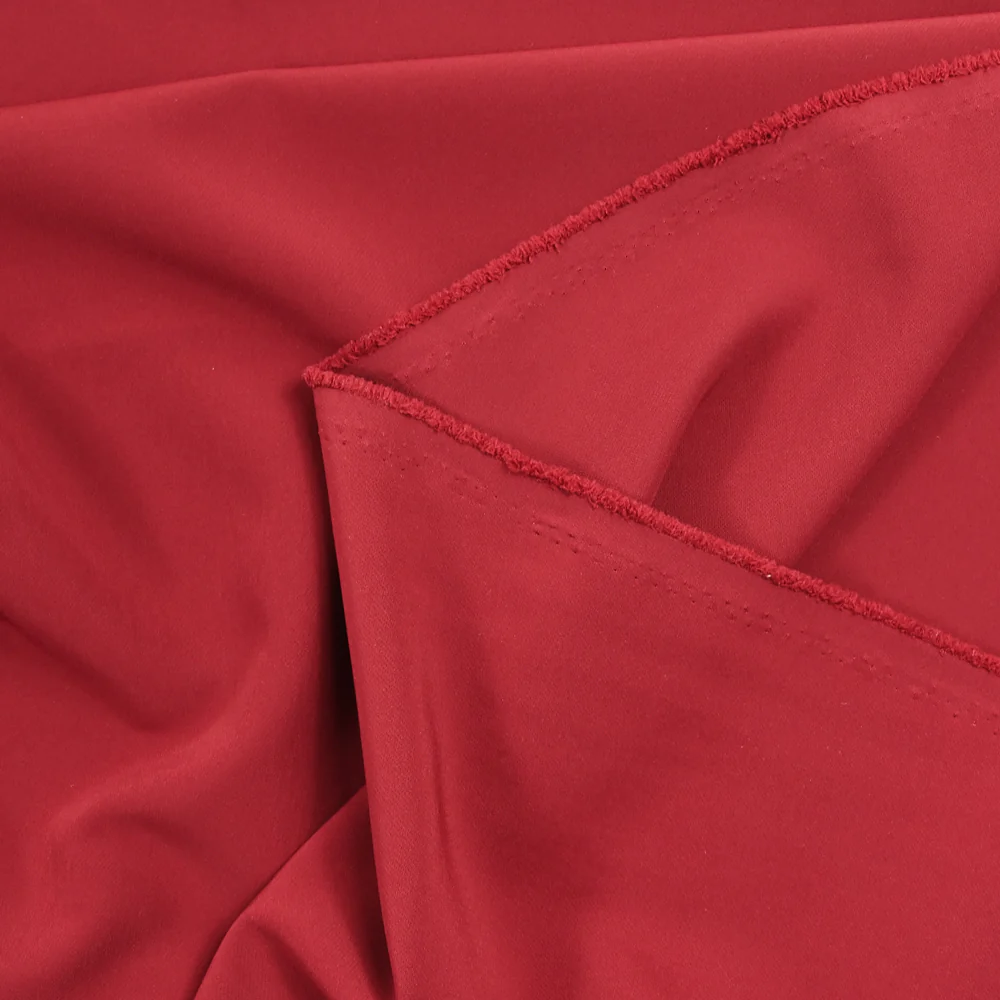 CrĂȘpe de polyester lourd Madeleine rouge - Image 3