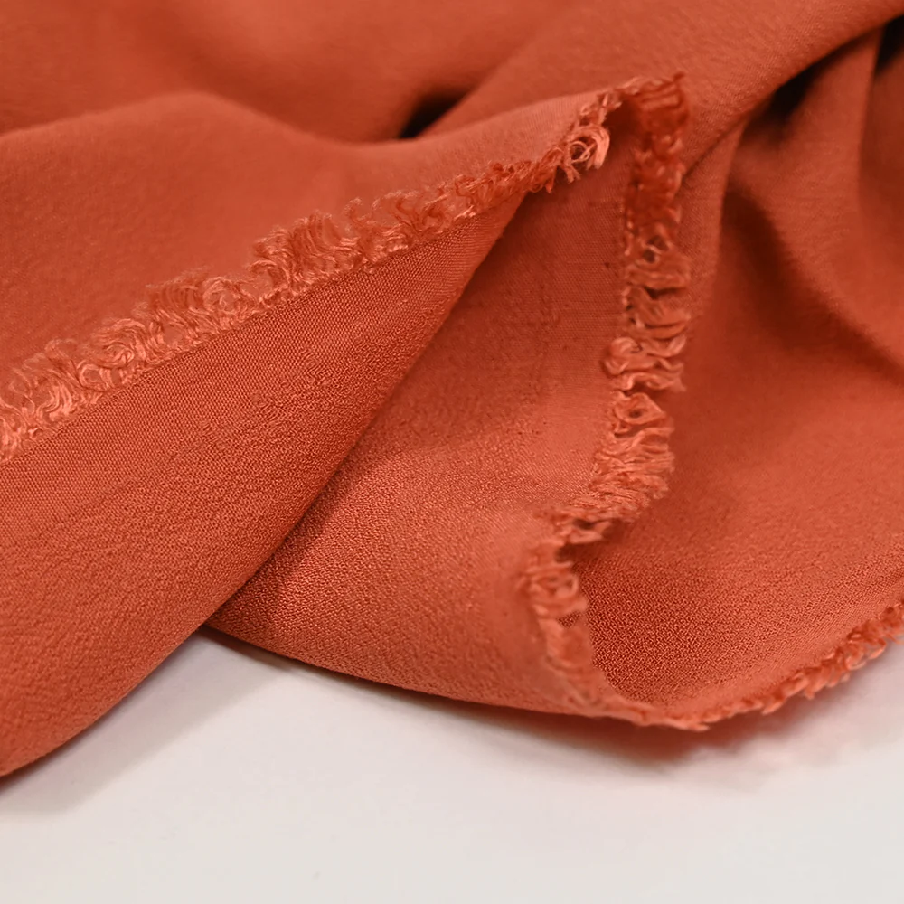 CrĂȘpe de viscose orange saumon - Image 4