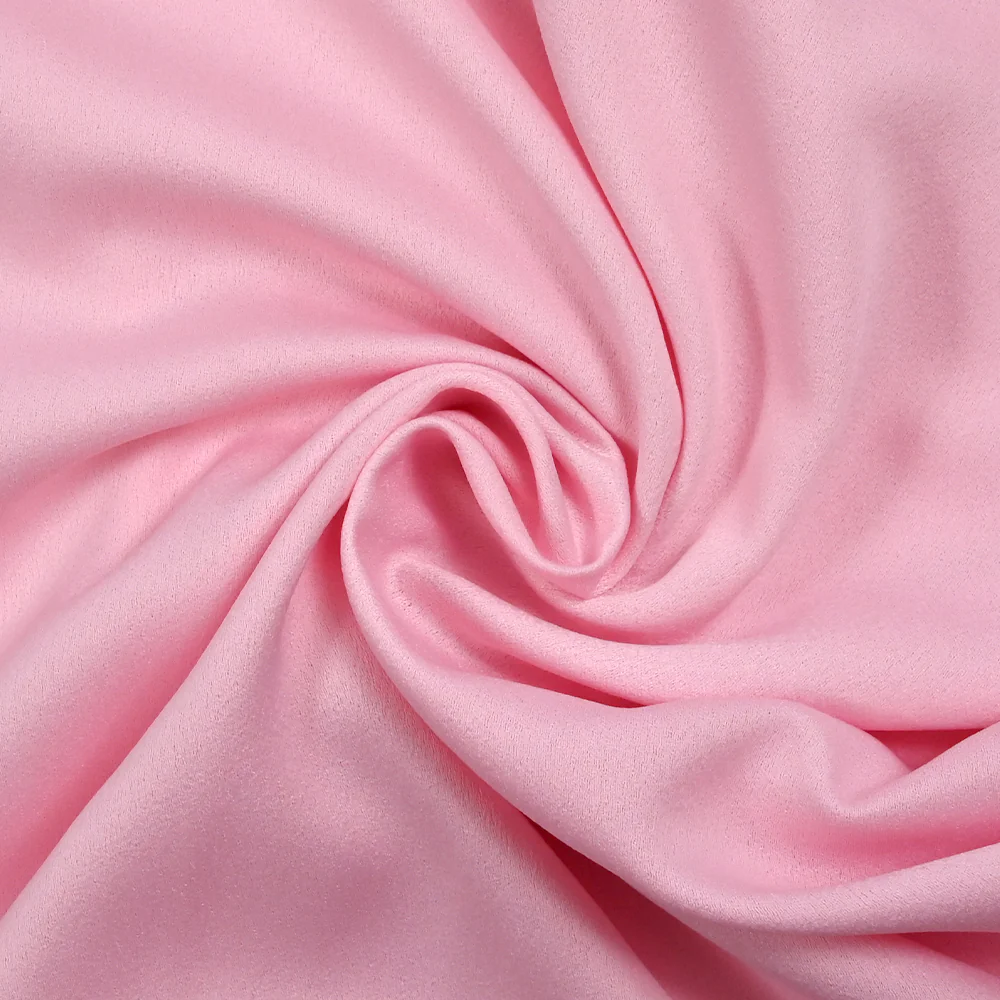 CrĂȘpe envers satin lourd rose bĂ©bĂ© - Image 2