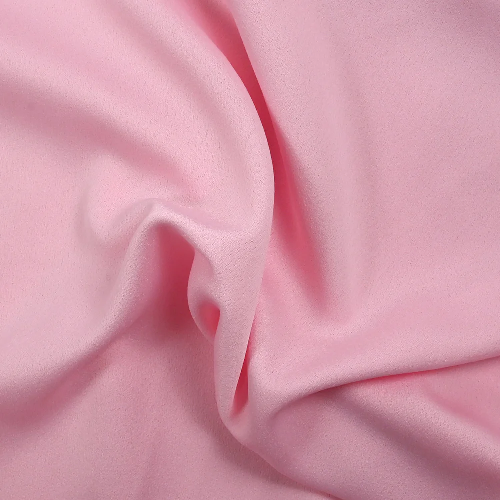 CrĂȘpe envers satin lourd rose bĂ©bĂ© - Image 3