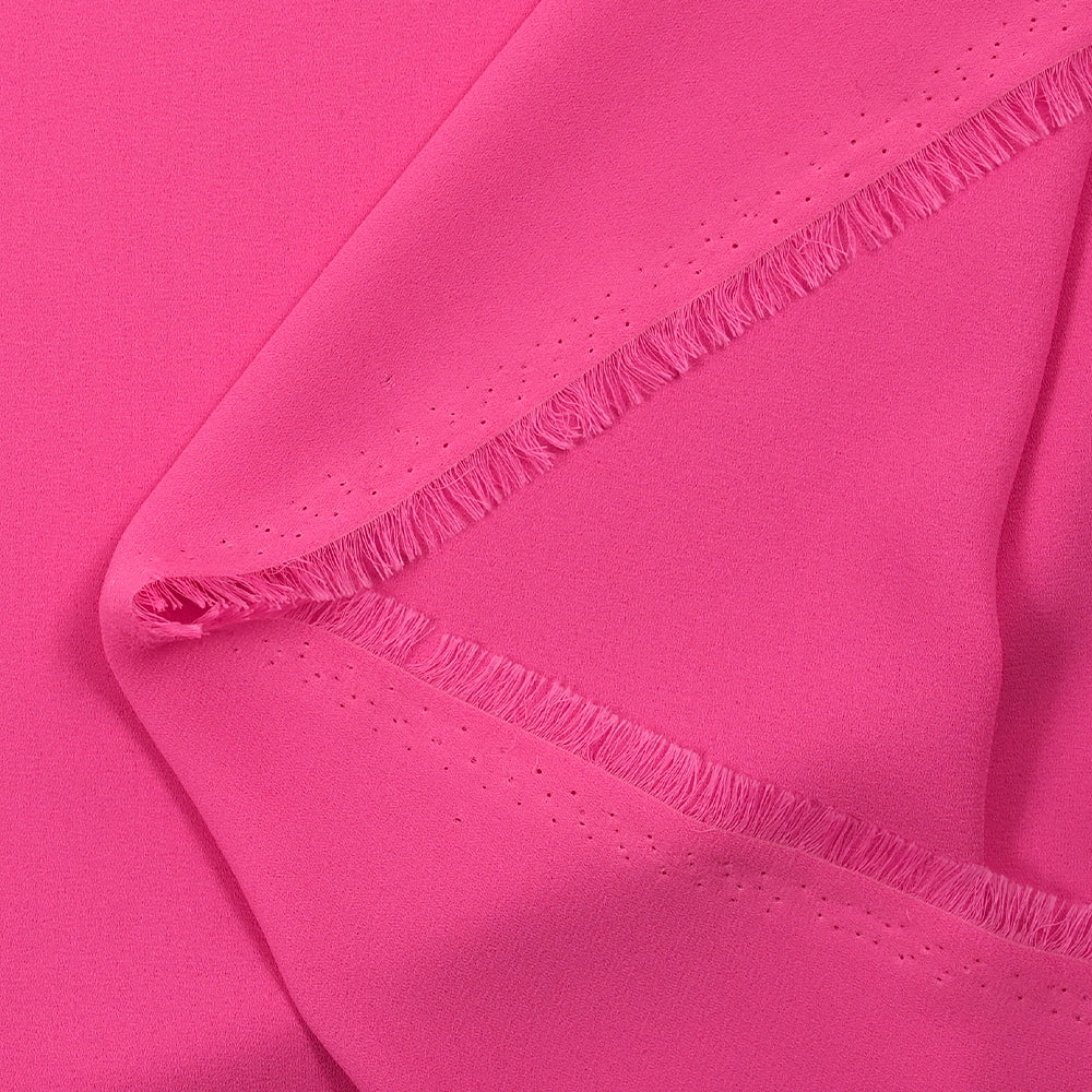 Crêpe georgette polyester rose bonbon - Image 5
