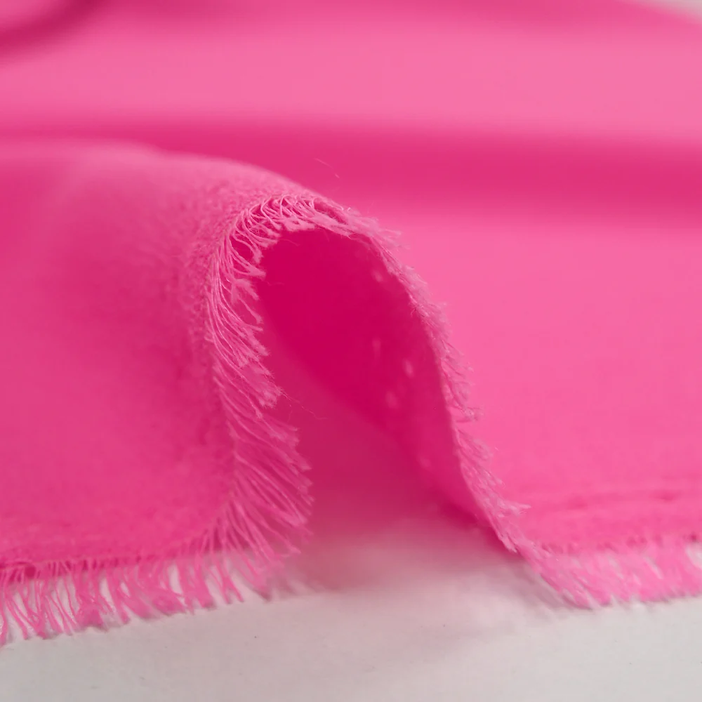 Crêpe georgette polyester rose bonbon - Image 6