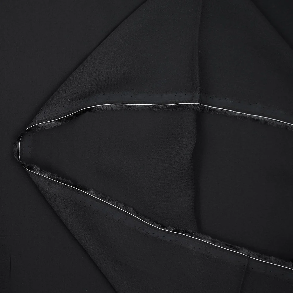 Crêpe georgette viscose noir - Image 4