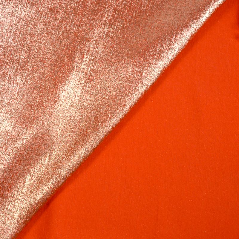 Crêpe irisé doré fond orange - Image 4