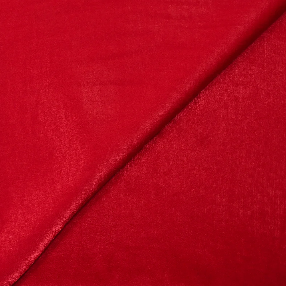 Crêpe irisé polyester rouge