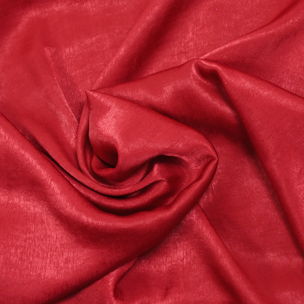 Crêpe irisé polyester rouge - Image 2