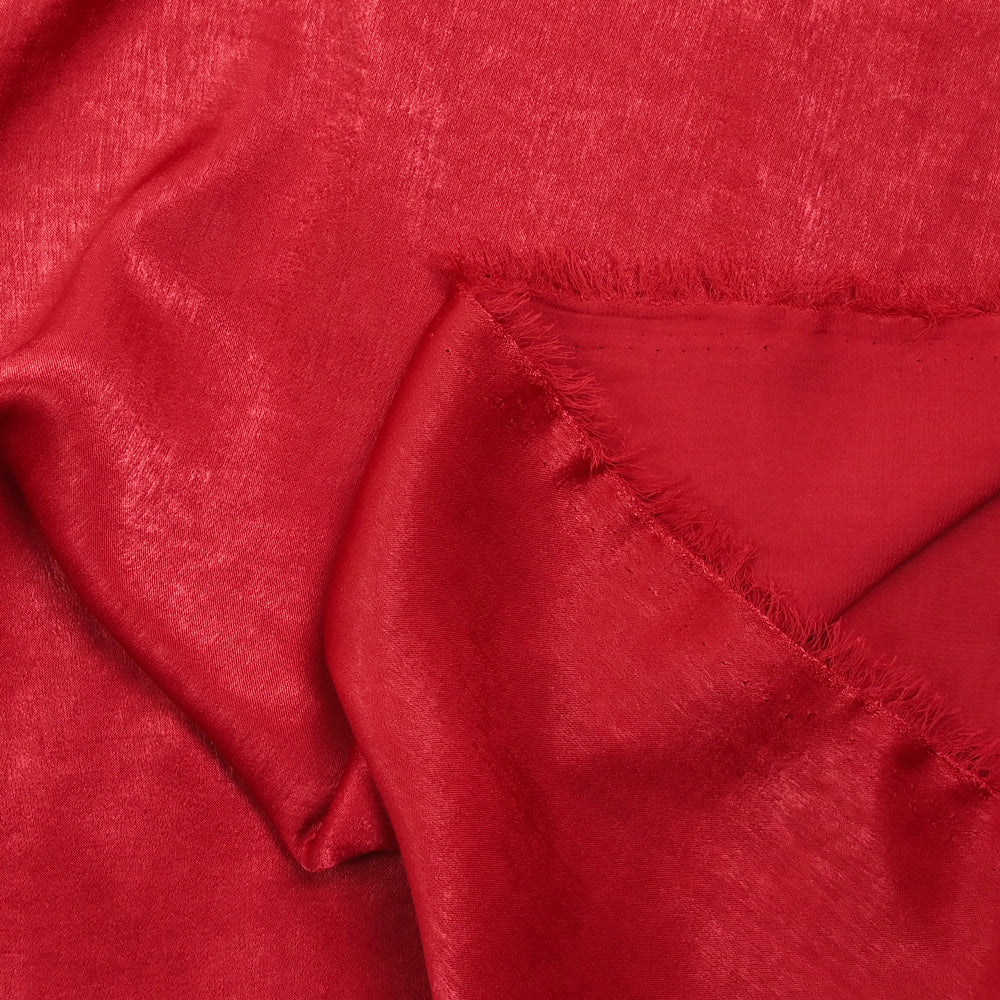 Crêpe irisé polyester rouge - Image 3