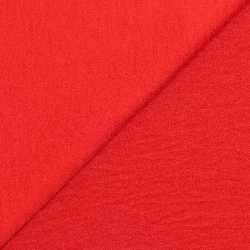 Crêpe Lenny envers satin froissé rouge