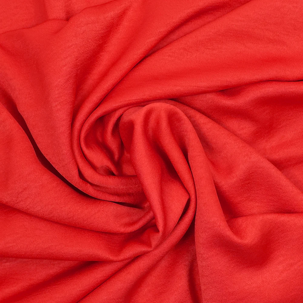 Crêpe Lenny envers satin froissé rouge - Image 2