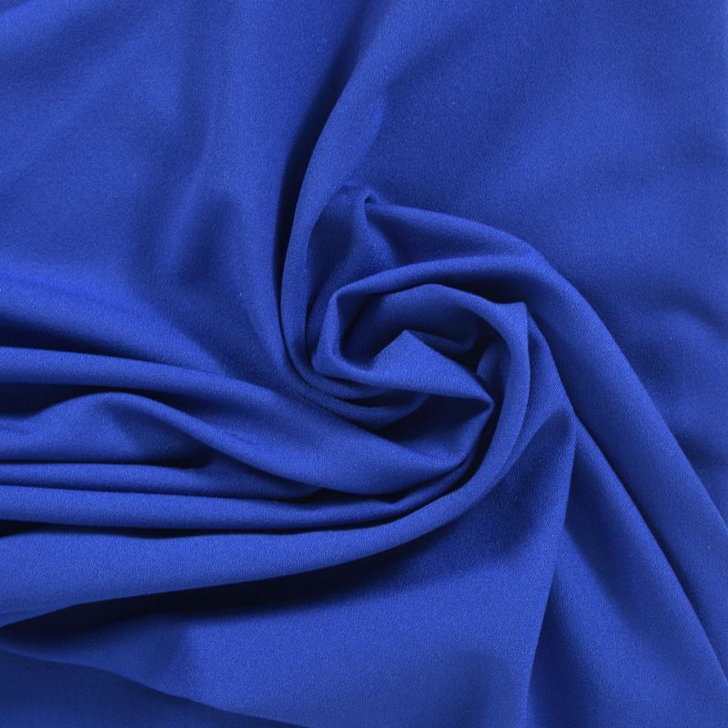 CrĂŞpe polyviscose bleu roi - Image 3