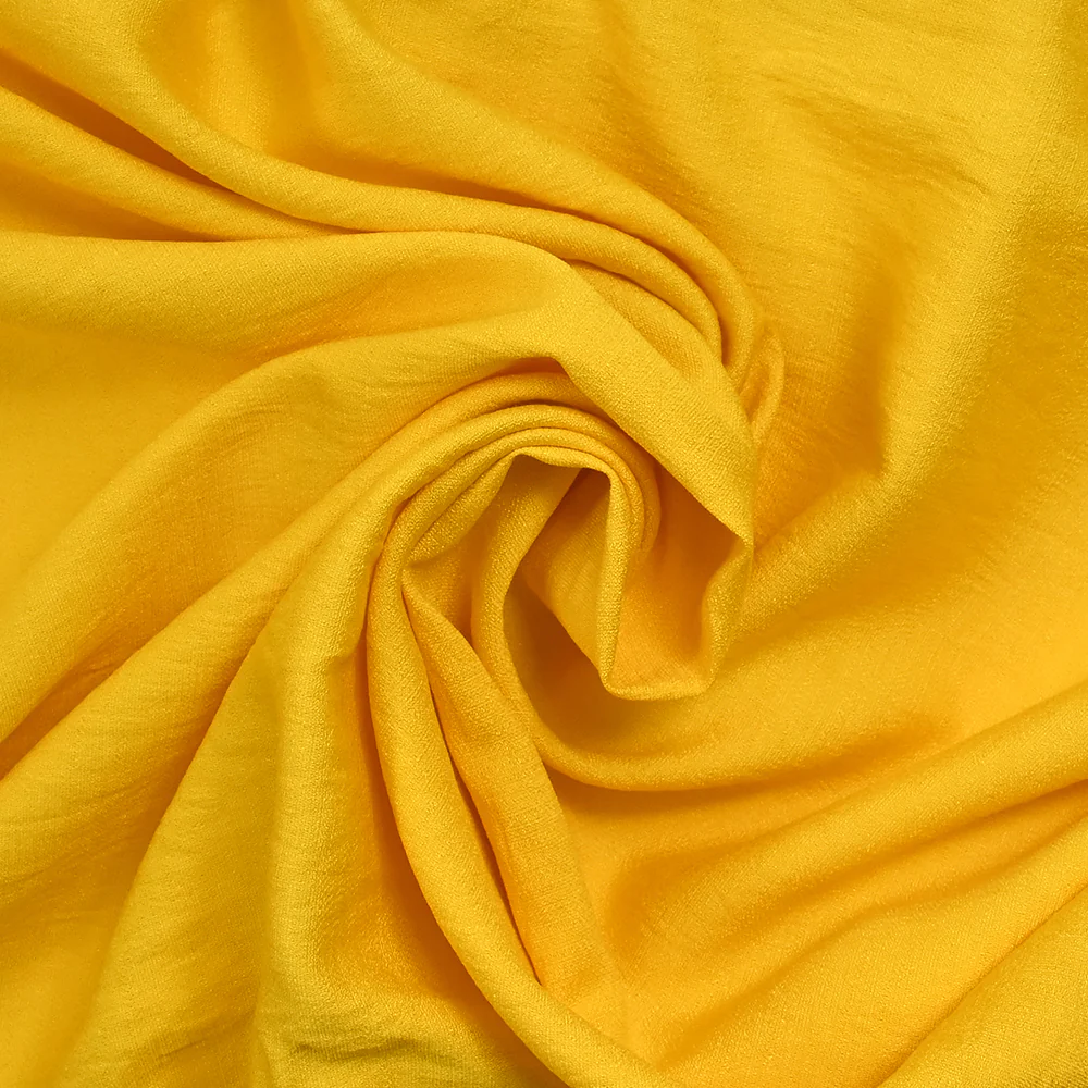 Crêpe polyviscose Lily jaune soleil - Image 2