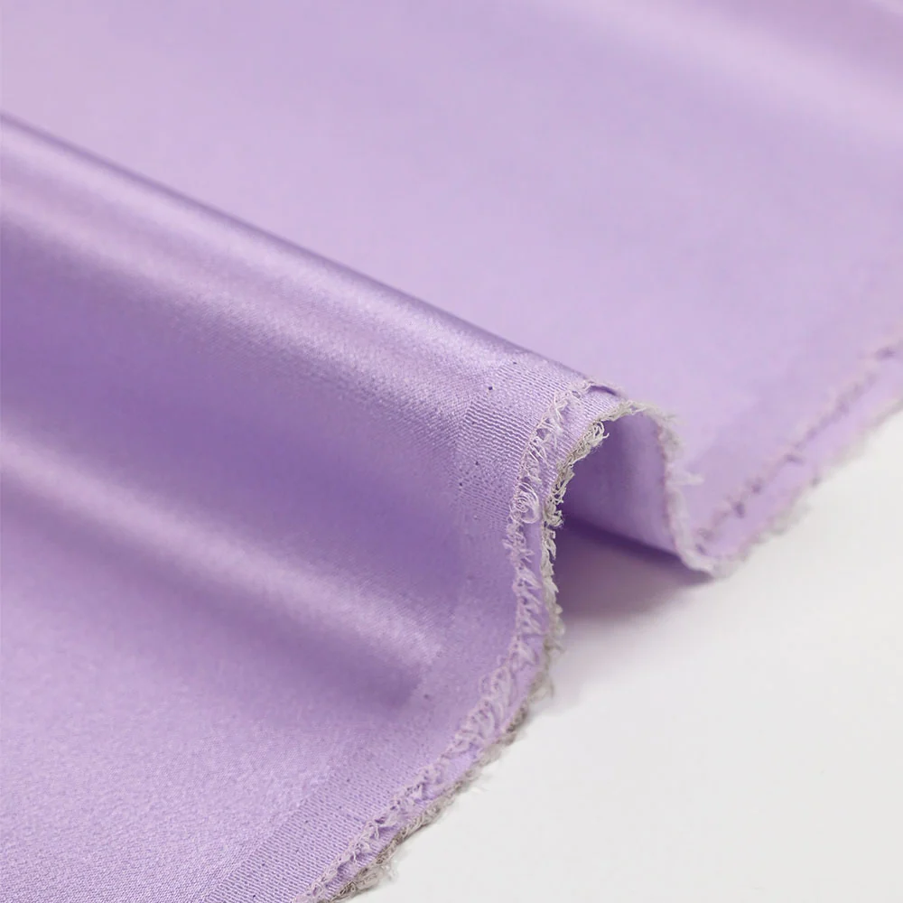 Crêpe satin acétate mauve - Image 5