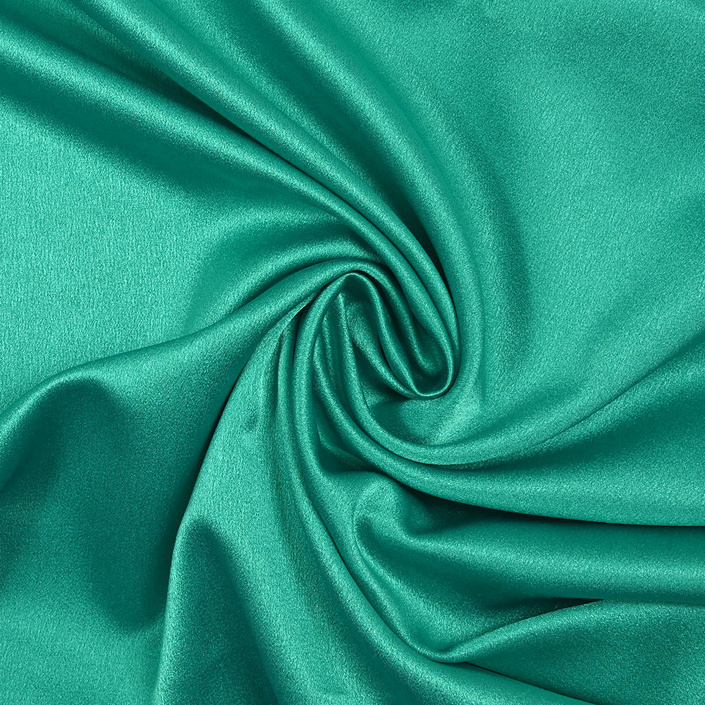 Crêpe satin effet lavé turquoise - Image 2