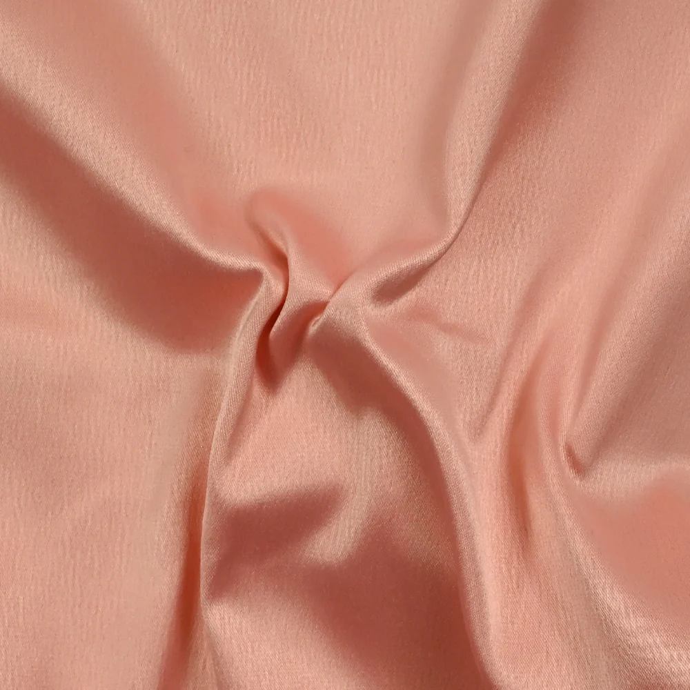 Crêpe satin lourd rose saumon - Image 3