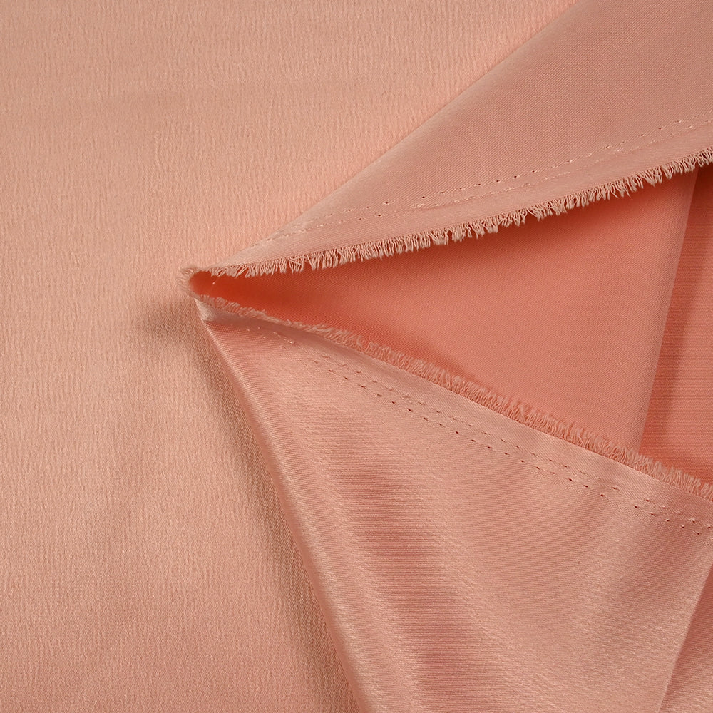 Crêpe satin lourd rose saumon - Image 5