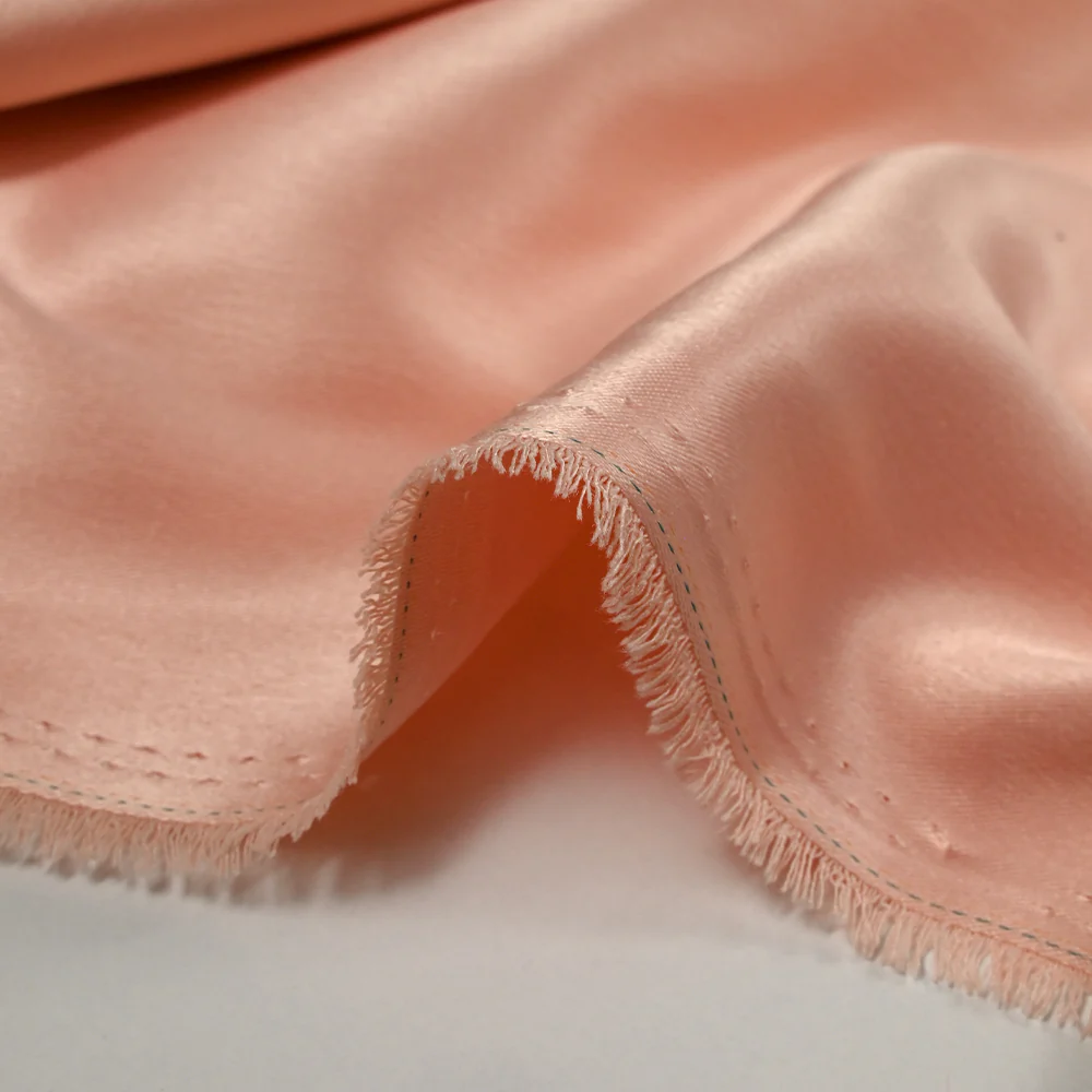 Crêpe satin lourd rose saumon - Image 6