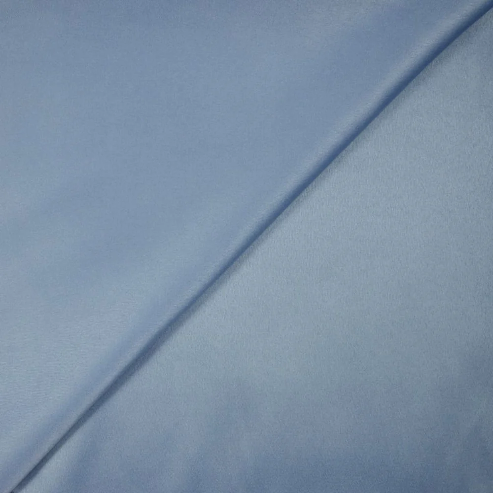 Crêpe satin lourd bleu barbeau