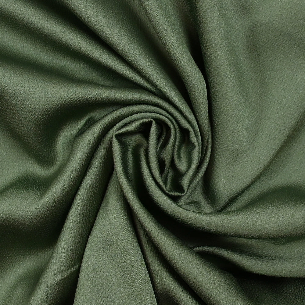 CrĂȘpe satin polyester Bubble kaki - Image 2