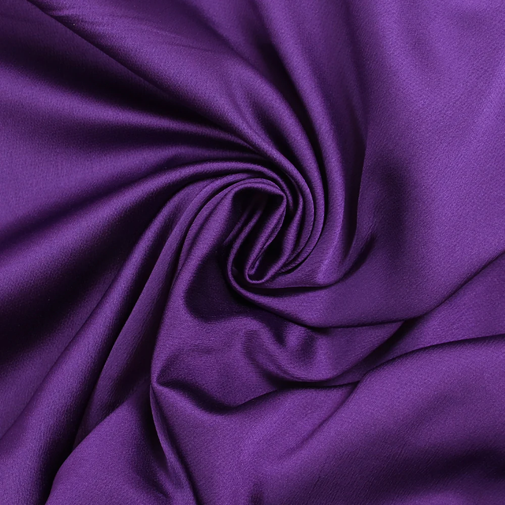 Crêpe satin polyester léger violet - Image 2