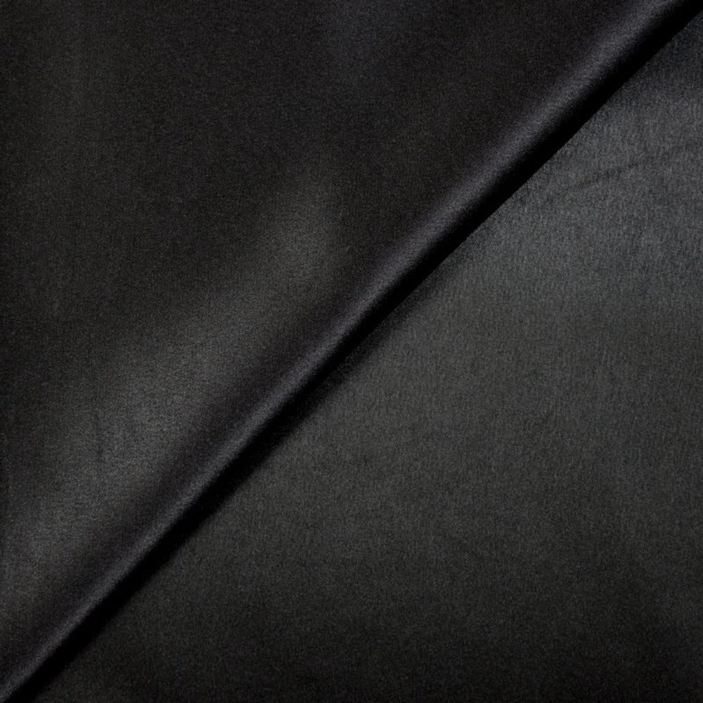 Crêpe satin lourd noir