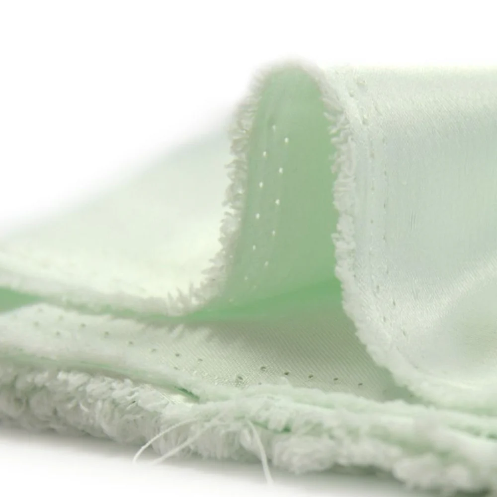 Crêpe satin lourd vert d'eau - Image 4