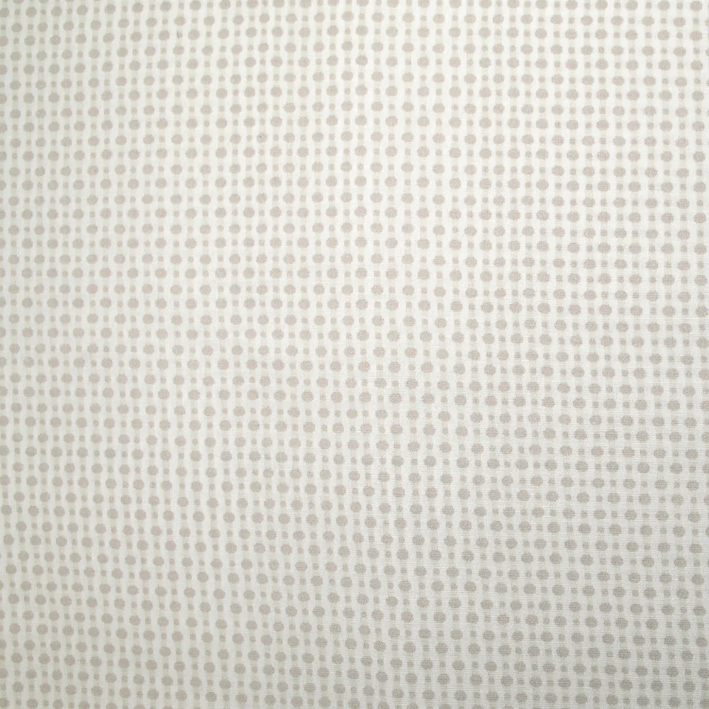 Crêpe viscose imprimé nuance de pois grège fond blanc