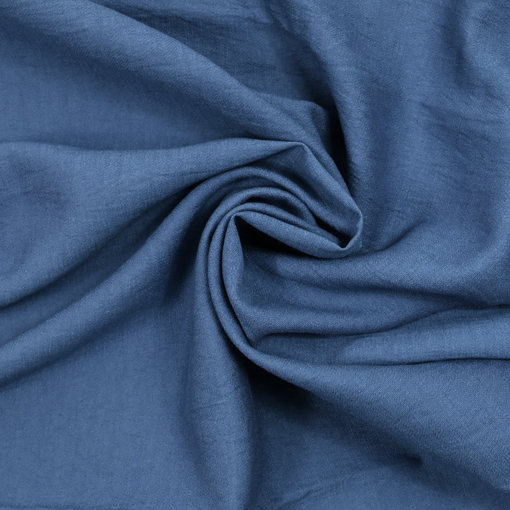 Crêpe viscose Lily bleu charrette - Image 2