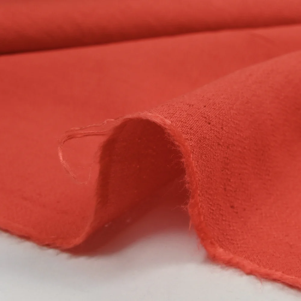 CrĂȘpe viscose Lily brodĂ© feuillage rouge - Image 7