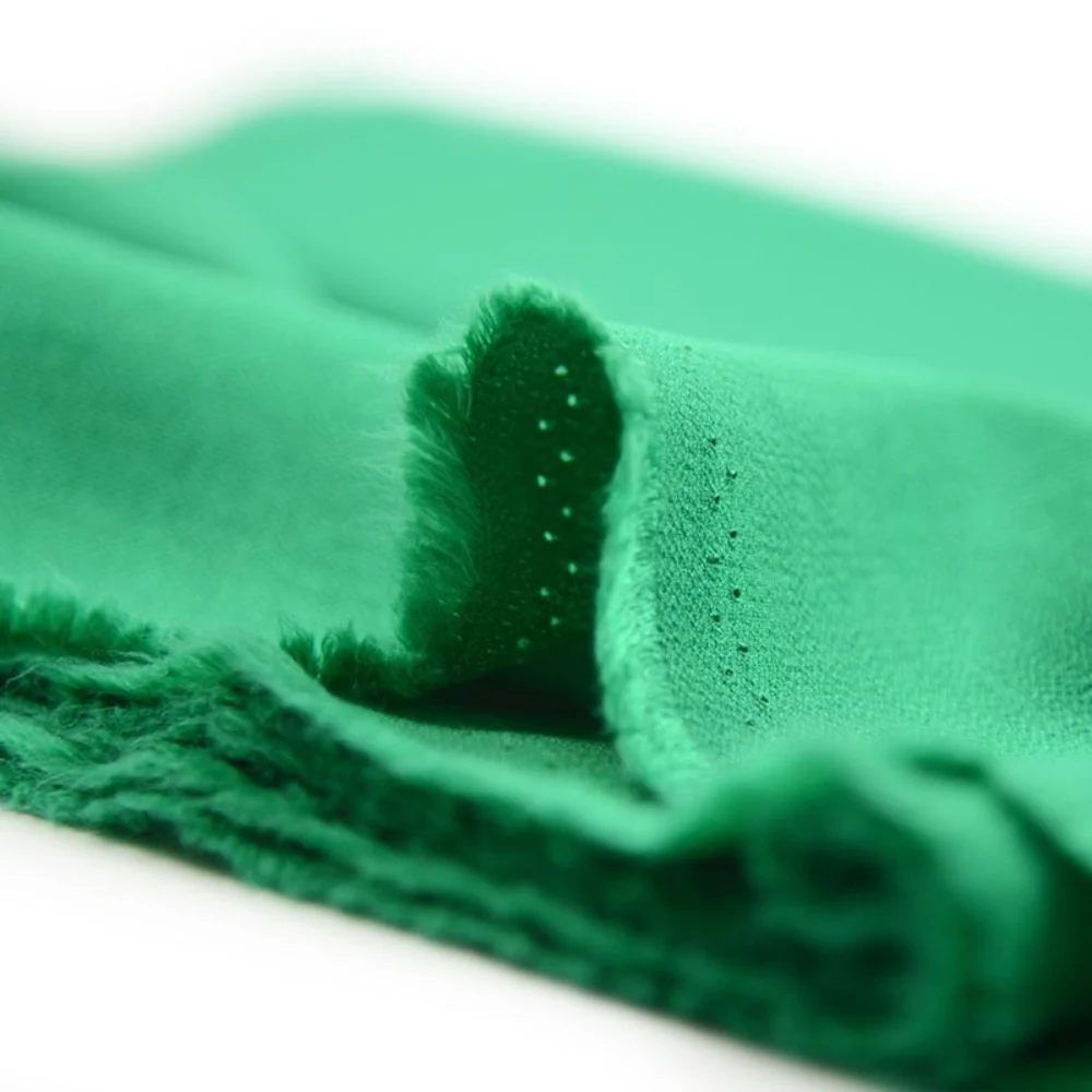 CrĂȘpe viscose Lily vert synthĂ©tique - Image 4