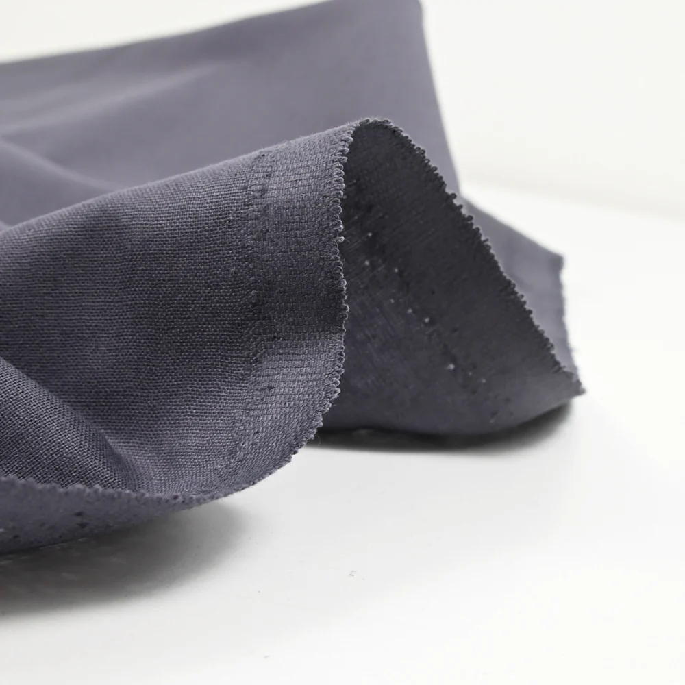 Cretonne de coton gris foncé - Image 4