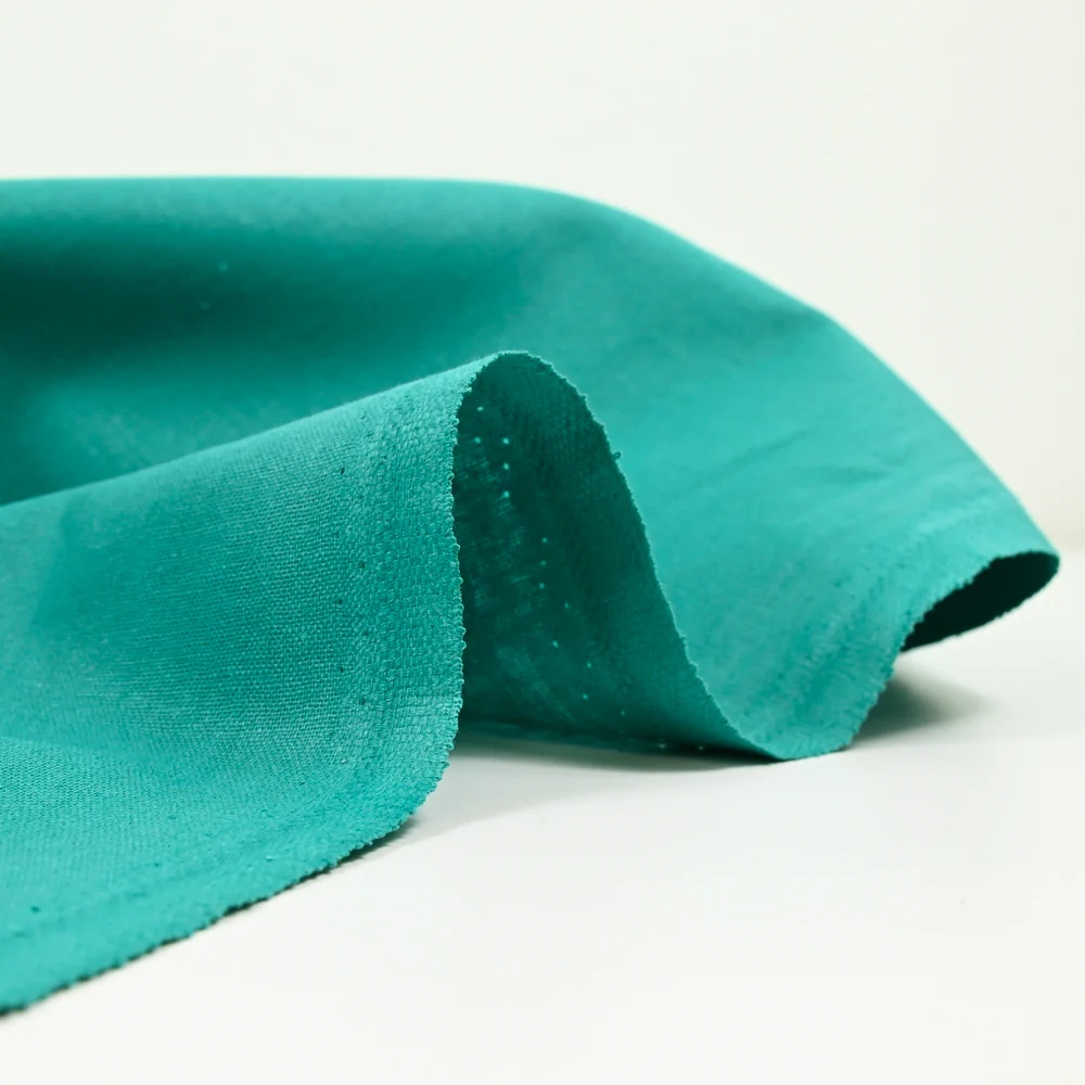 Cretonne de coton menthe à l'eau - Image 4