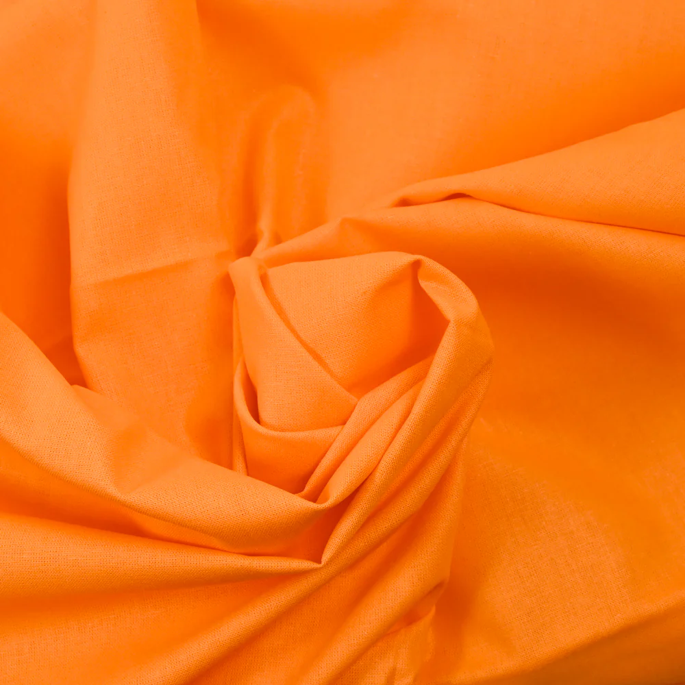Cretonne de coton orange - Image 2