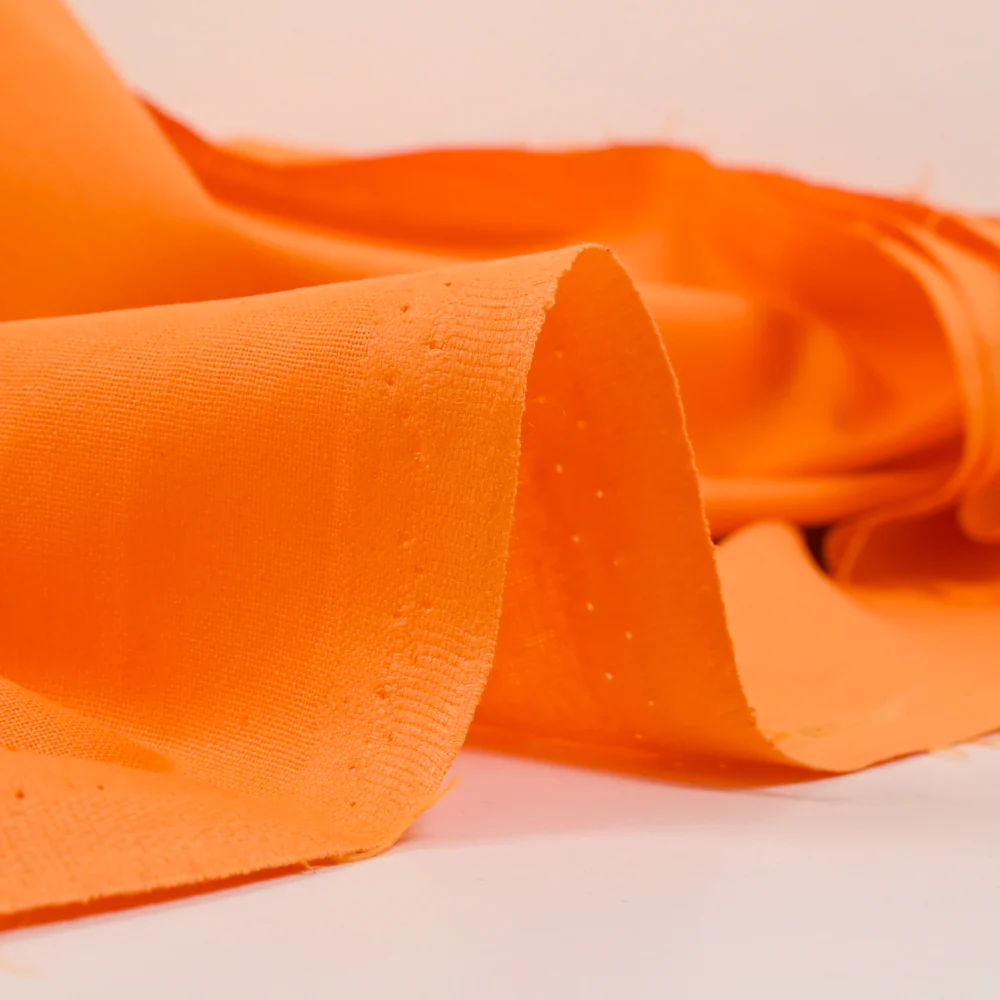 Cretonne de coton orange - Image 4