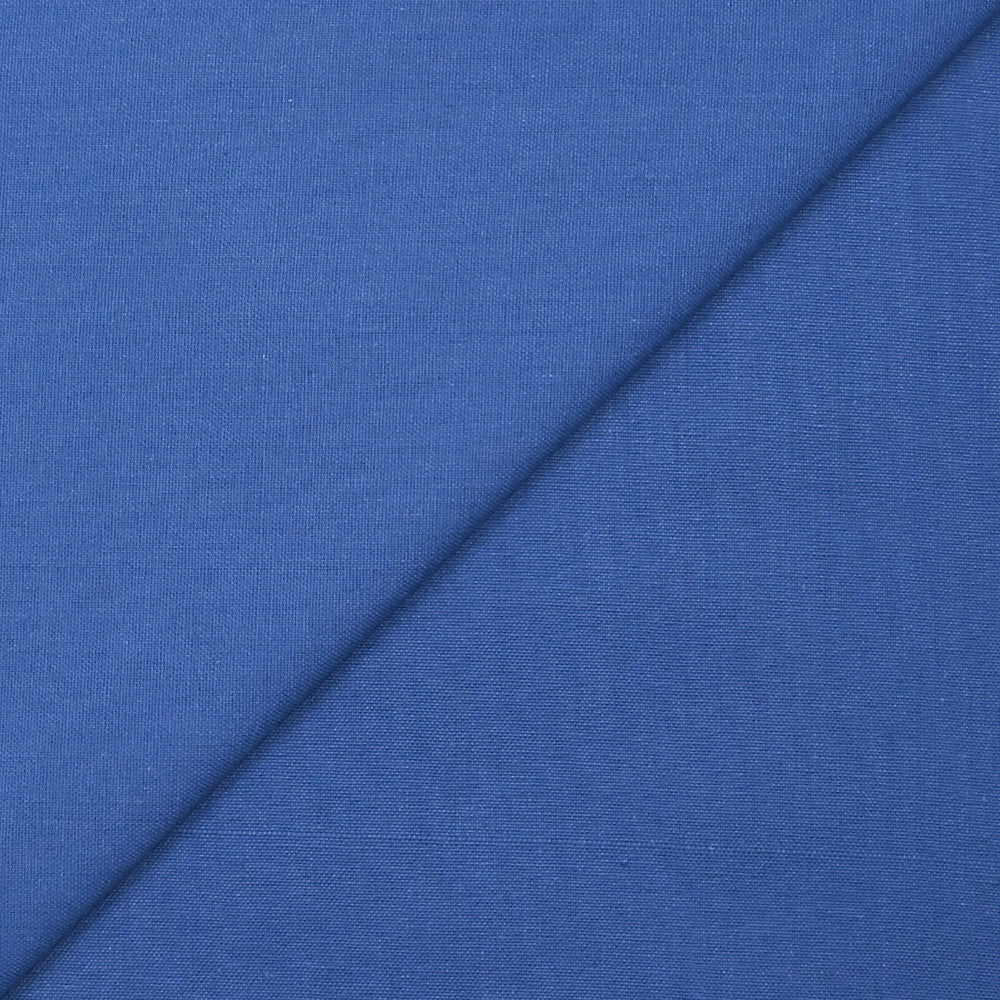 Cretonne de coton unie bleu égyptien