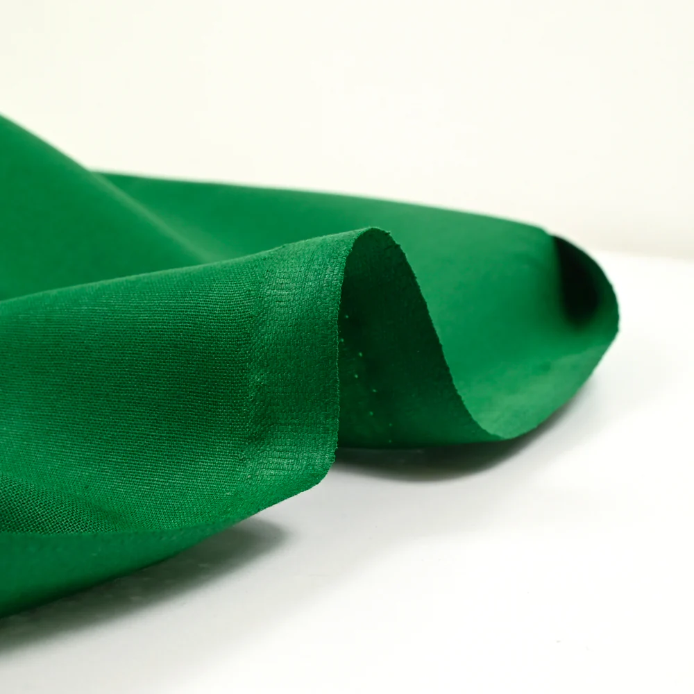 Cretonne de coton vert gazon - Image 4