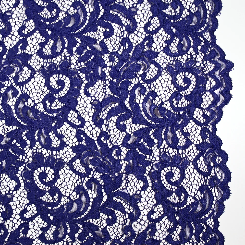 Dentelle festonnée Judith bleu roi