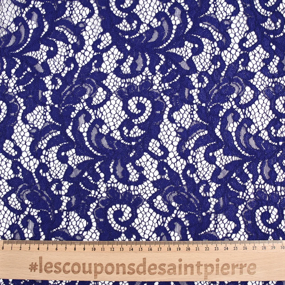 Dentelle festonnée Judith bleu roi - Image 3