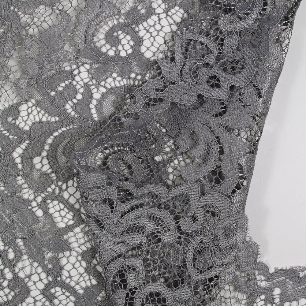 Dentelle festonnée Judith gris argent - Image 6