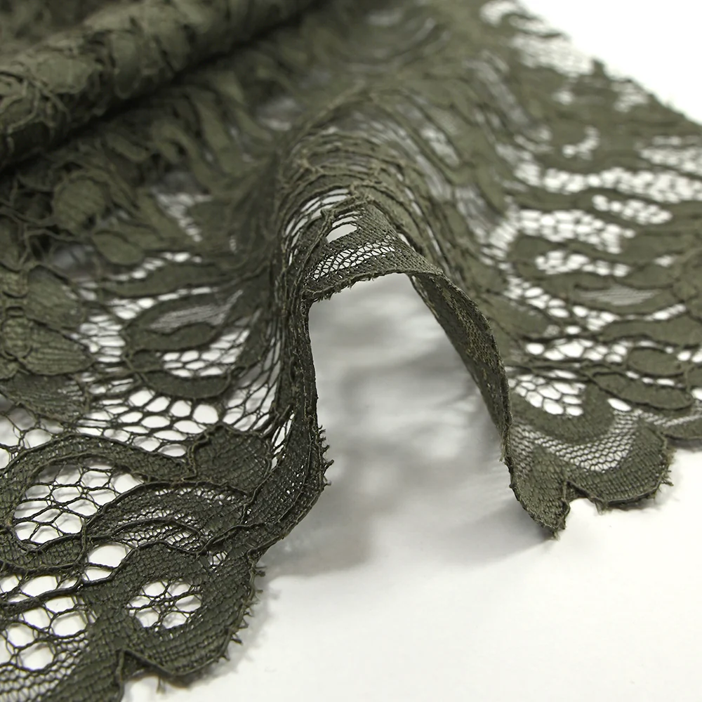 Dentelle festonnée Judith kaki - Image 8