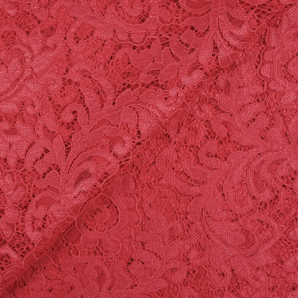 Dentelle festonnée Judith rose corail - Image 5