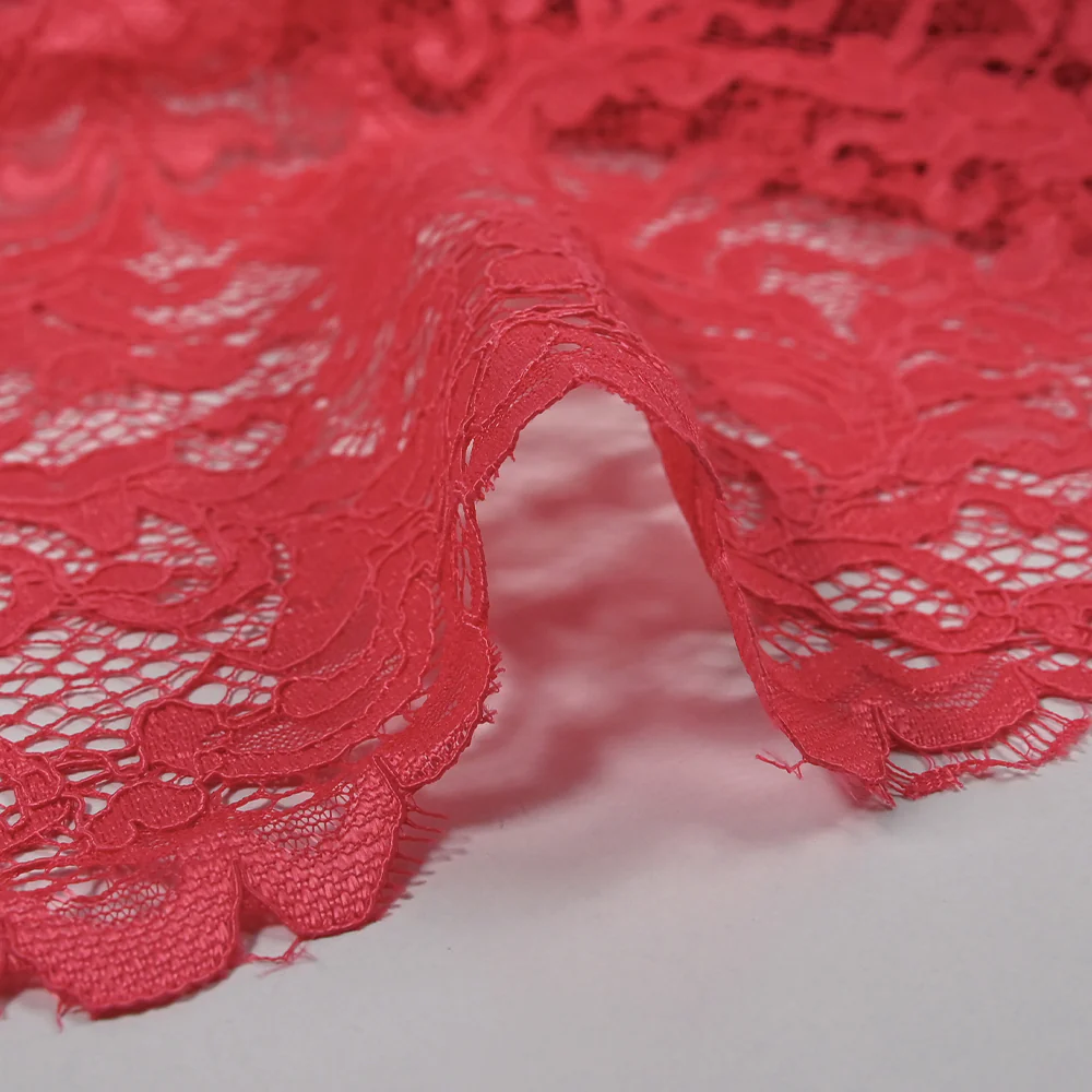 Dentelle festonnée Judith rose corail - Image 7