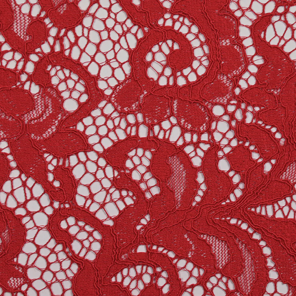 Dentelle festonnée Judith rouge - Image 4