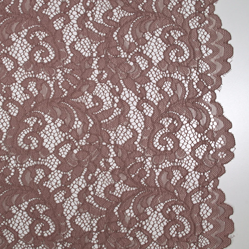 Dentelle festonnée Judith vieux rose