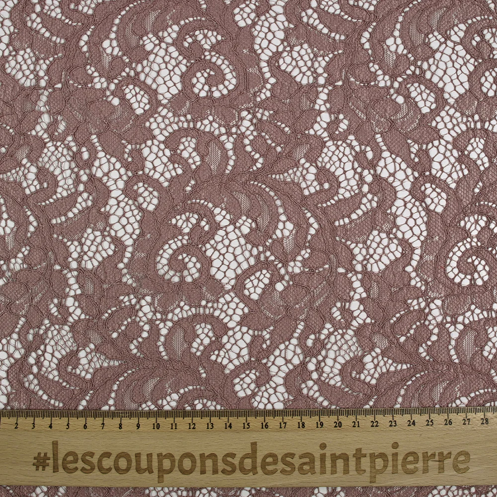Dentelle festonnée Judith vieux rose - Image 3