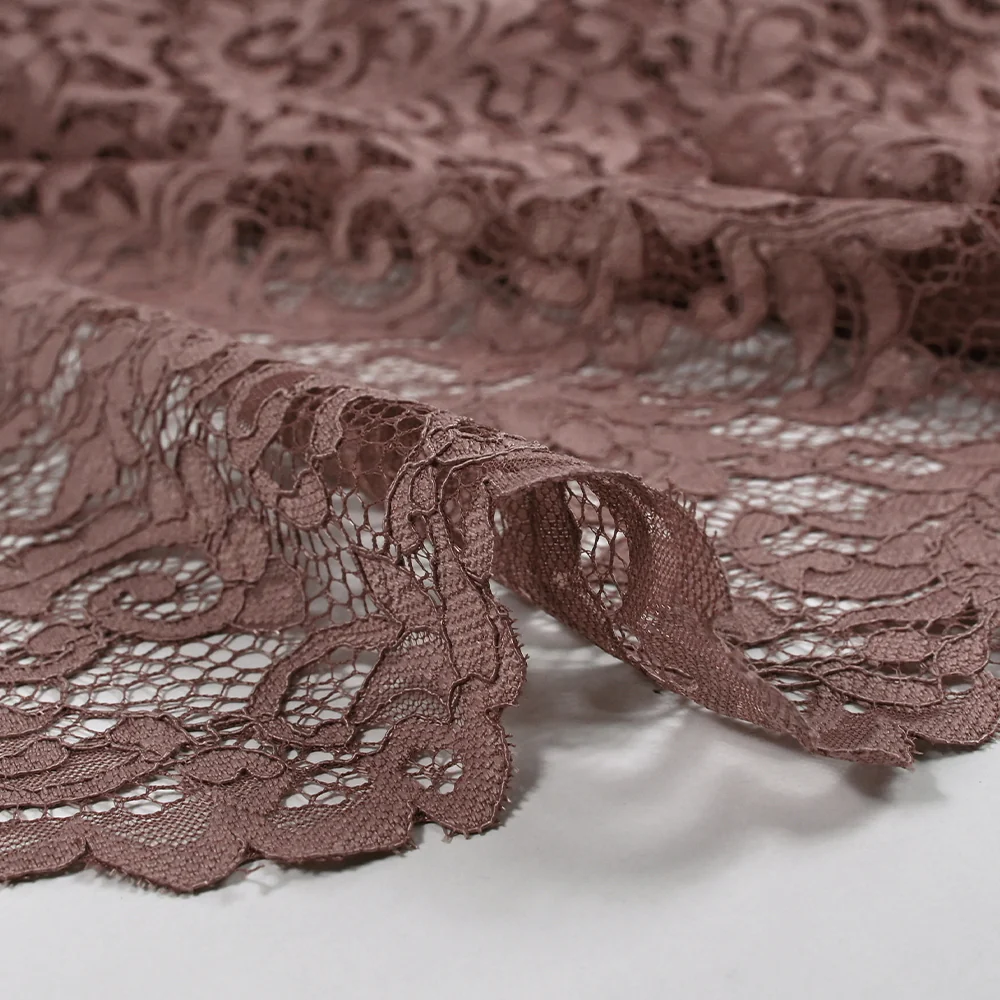 Dentelle festonnée Judith vieux rose - Image 7