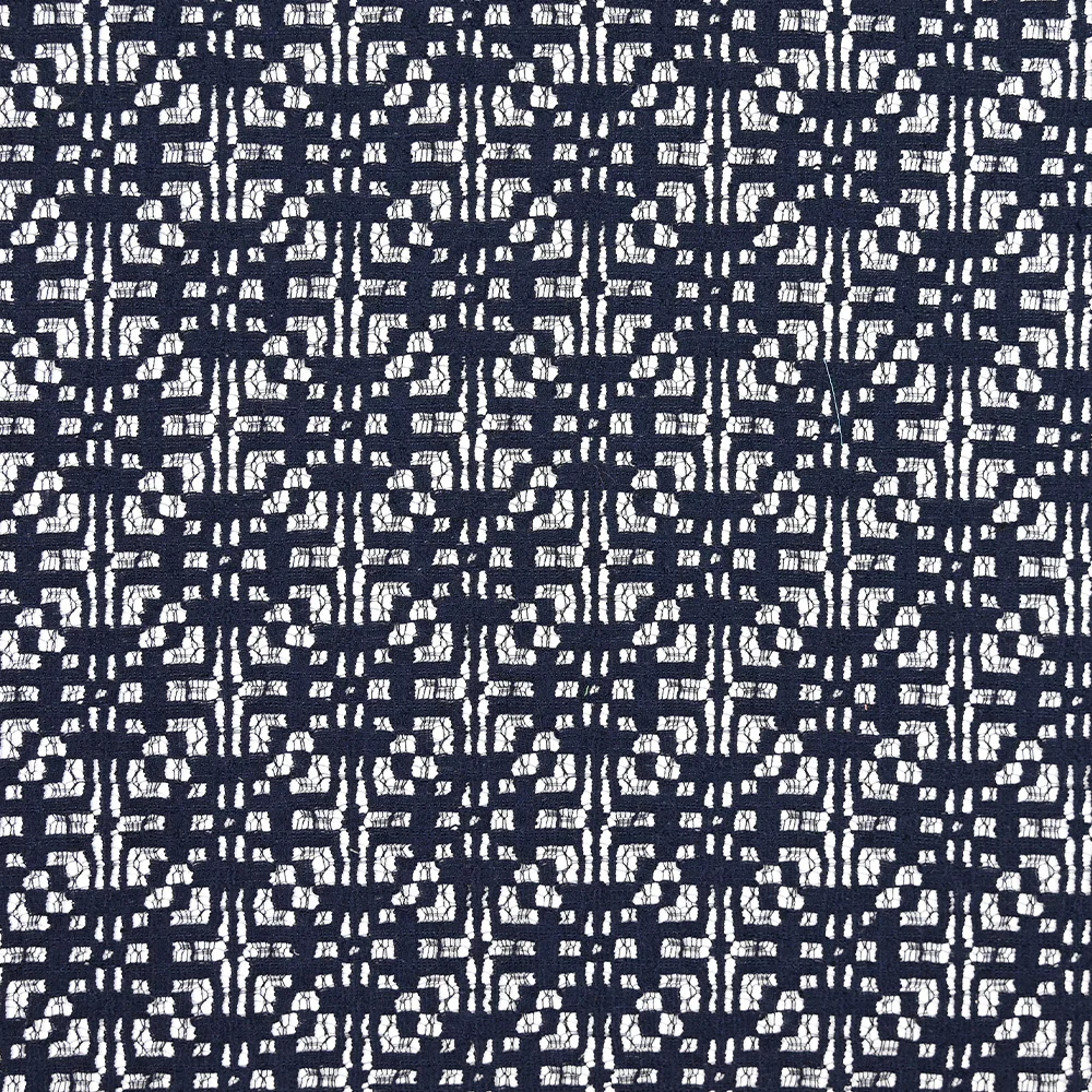 Dentelle polycoton Mariela bleu marine