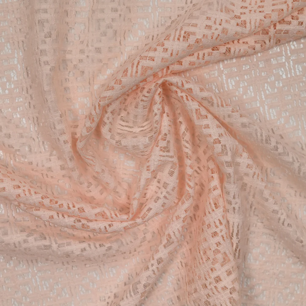 Dentelle polycoton Mariela rose saumon - Image 2